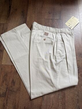 Polo by Ralph Lauren Pleated Chinos in Off-White